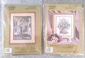 2 Candamar Something Special SNOOZIN & BASKET BOUQUET Open Cross Stitch Kit, MB - Bild 1 von 8