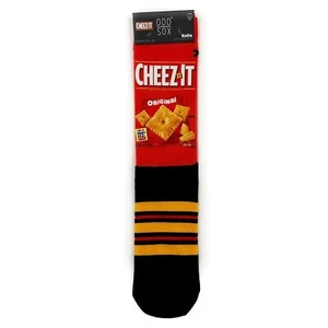 Odd Sox Cheez-It Crew Socks Mens Womens CheezIt Cheez It Cracker Novelty Gift - Imagen 1 de 6