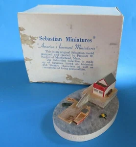 Vintage Sebastian Miniatures “Lobster Pound” 1985 Signed - Picture 1 of 7