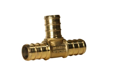 30 Pcs XFITTING 1/2" x 1/2" x 1/2" Pex Tee, Pex Barb Crimp Tee, Lead Free Brass - Image 1 of 4