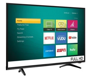Hisense 43H4030F3 43 " inch Class FHD 1080P Roku Smart LED Black TV w/legs - Picture 1 of 1