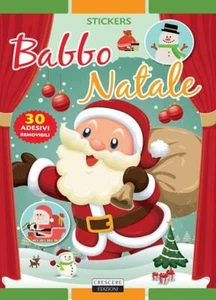 BABBO NATALE LIBRO STICKERS 30 ADESIVI CRESCERE EDIZIONI - Foto 1 di 1