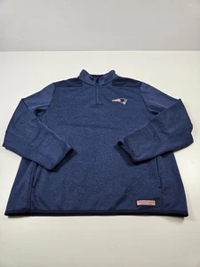 New England Patriots Pullover Quarter Zip Uomo Large NFL Football Vineyard Vines - Foto 1 di 12