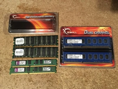LOT OF OLD RAM STICKS ELPIDA 2X PC3-10600 2GB 2X PQ1 DDR333 512MB KINGSTON KVR - Image 1 of 4