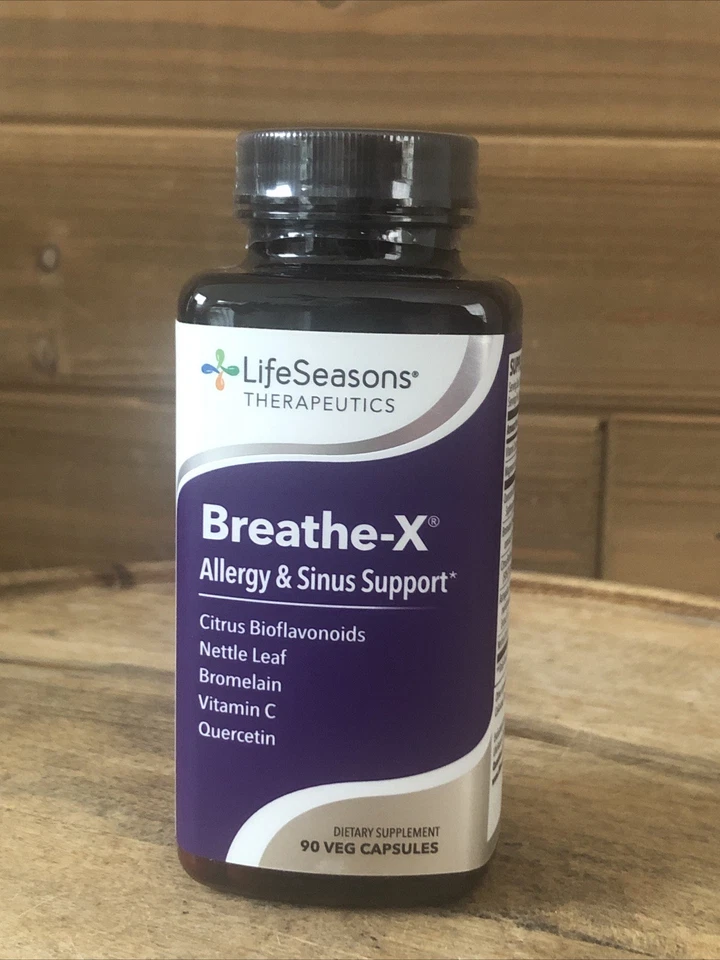 Life Seasons Breathe-X Soporte para alergias y senos paranasales 90 cápsulas - Exp 7/26+ Foto 1 de 4