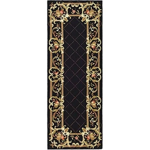 Transitional Rug - Chelsea Wool Pile -Black Style-A - Picture 1 of 1