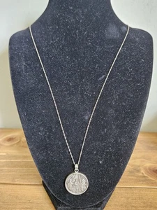 Liberty Silver Round Coin Pendant Necklace Sept.11 2001 Spirit of America - Picture 1 of 10