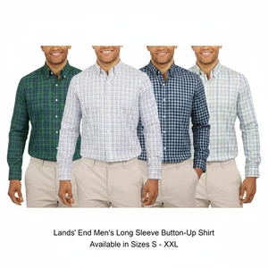 Lands' End Herren Langarm Hemd mit Knopfleiste - Bild 1 von 21