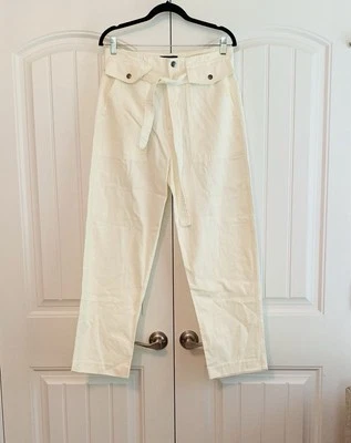 Banana Republic NWT Women's White Trousers Pants Size 10 - Image 1 of 4