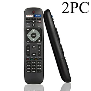 2PC TV Remote Control NH500UP For ALL PHILIPS LCD LED Smart TV Netflix Youtube - Picture 1 of 5