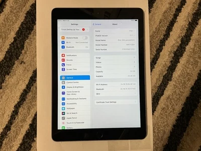 Apple iPad 6 Gen Retina 9.7" 32GB Space Grey WiFi Latest IOS - Image 1 of 4