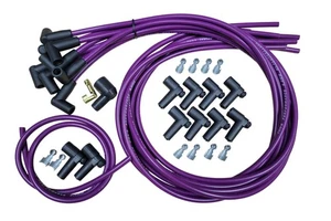 Ton's 90* 42" 8mm Purple Spark Plug Wires Universal for Chevy GM HEI distributor - Picture 1 of 10