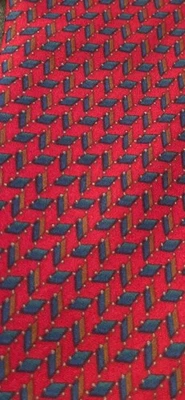 CORBATA SURREY PARA HOMBRE 100% SEDA ABSTRACTA BORGOÑA Y AZUL HECHA EN EE. UU. Foto 1 de 4