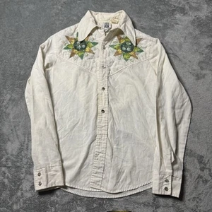 Kennington Quilted 70's Vintage Western Shirt Sz Medium Geomertic Art - Picture 1 of 12