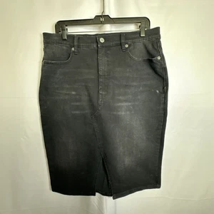 Banana Republic Womens Denim Skirt Stretch Black NWT Sz-12 #1977 - Picture 1 of 16