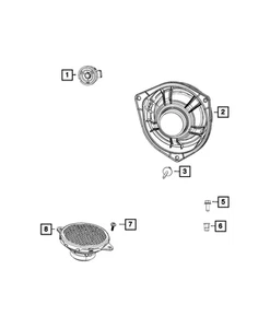 Genuine Mopar Speaker 68240844AA - Picture 1 of 4