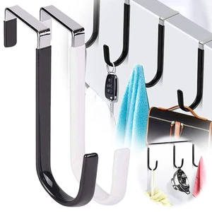 Metal Door Hanging Hook With Soft Rubber Heavy Duty Hook For Home Room 5*1.77In - Picture 1 of 18