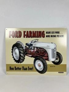 Vintage Replika Ford Farming 8N Traktorschild, Metall, neu - Bild 1 von 10