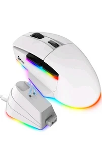 KLIM Blaze X RGB Rechargeable Wireless Gaming Mouse with Charging Dock RGB 1MS - Picture 1 of 10