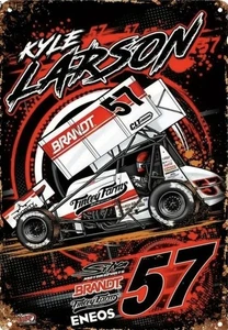 High Limits Kyle Larson 8x12 tin $40 at the track $18 here New in Package Ready  - Picture 1 of 1
