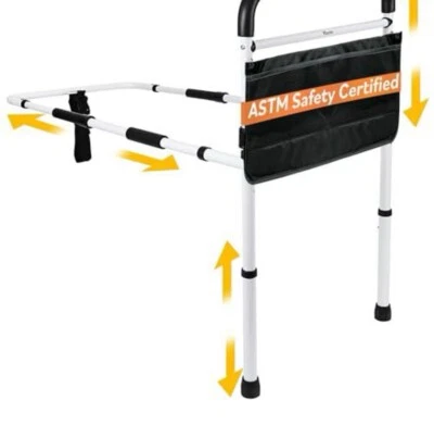 Riel de asistencia de cama ajustable Vaunn, elegible para FSA/HSA, montaje sin herramientas Foto 1 de 3