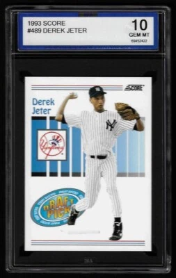 Puntuación #489 Derek Jeter RC 1993 ISA 10 Yankees Foto 1 de 2