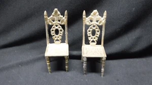 minature brass chairs lot of 2 - Picture 1 of 7