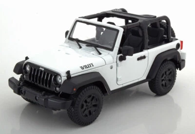 Jeep Wrangler 2014 Bianco Maisto 31610 1/18 Edizione Speciale 31610W Metal Open - Immagine 1 di 4