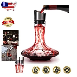 Jarra de vino de cristal portátil con aireador incorporado - perfecta para conocedores - Imagen 1 de 8