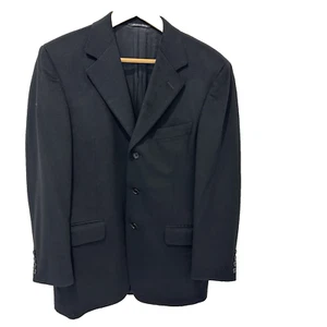 Canali Jacket/Blazer 46R Lana Wool/Cashmere Black Made In Italy Lined VGC - Picture 1 of 12
