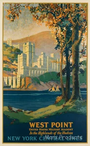 Poster da viaggio West Point New York Central Lines Railroad stile vintage 16x24 - Foto 1 di 2