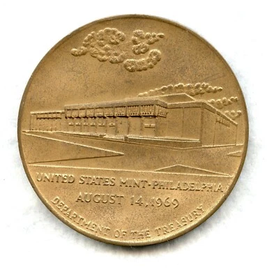1969 ~ UNITED STATES MINT PHILADELPHIA COMMEMORATIVE BRONZE MEDAL ~ BU (ed) - Image 1 of 2