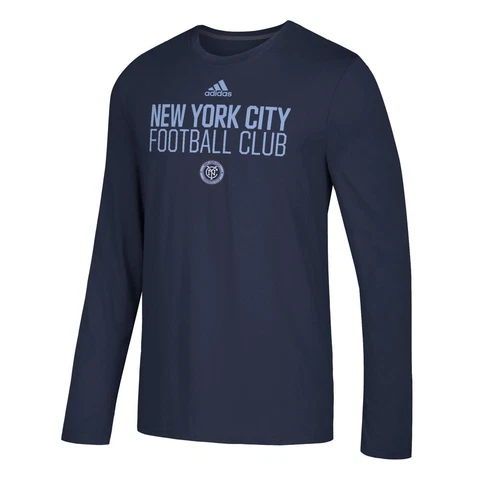 Men's New York City FC Adidas Official Locker Room LS Tee Cover