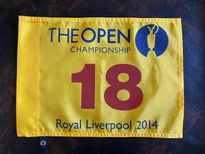 *Authentic* 2014 British Open Royal Liverpool Rory McIlroy Pin Flag Grand Slam - Picture 1 of 1