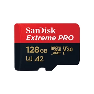 SANDISK Micro SD Extreme Pro 128GB XC + Adapter SD Cod. SDSQXCD-128G-GN6MA - Zdjęcie 1 z 2