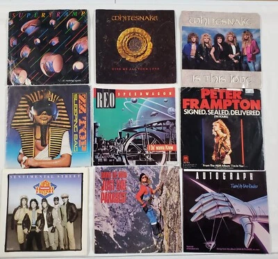 Classic Rock 7" Single Lot: Supertramp, Whitesnake, ZZ Top, REO Frampton VG/VG r - Image 1 of 4