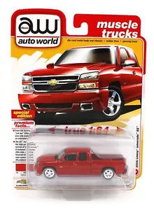 2024 AUTO WORLD 1:64 PREMIUM 4B *VICTORY RED* 2006 Chevy Silverado SS *NIP* - Picture 1 of 1
