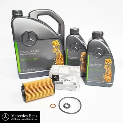 Genuine Mercedes-Benz OM651 Diesel Engine Service Kit Oil, Filter & Washer - Image 1 of 4