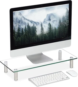 Supporto Monitor, Alzatina per TV, Standing Computer Desk, Rialzo Scrivania, Reg - Foto 1 di 12