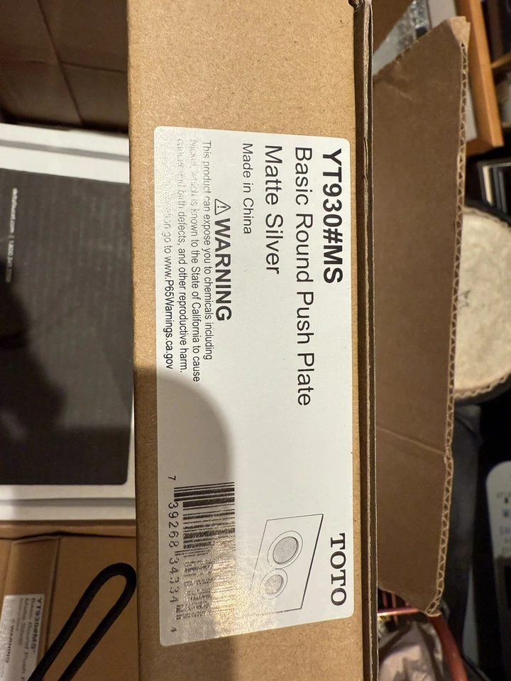 Placa de empuje redonda básica TOTO YT930#MS doble botón plateado mate para DuoFit en la pared Foto 1 de 1