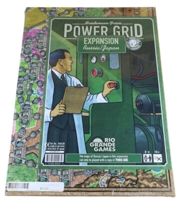 Rio Grande Games Power Grid Russia/Japan Expansion Strategy Board Game Map - Image 1 of 4