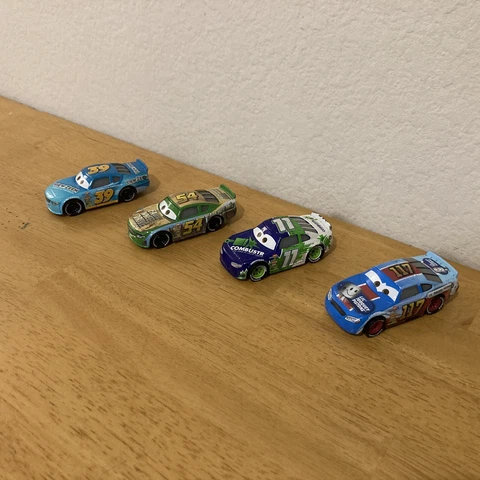 Lot of 4 Disney Pixar Cars Diecast - Piston Cup Racers - # 11 39 54 117 Metal Cover