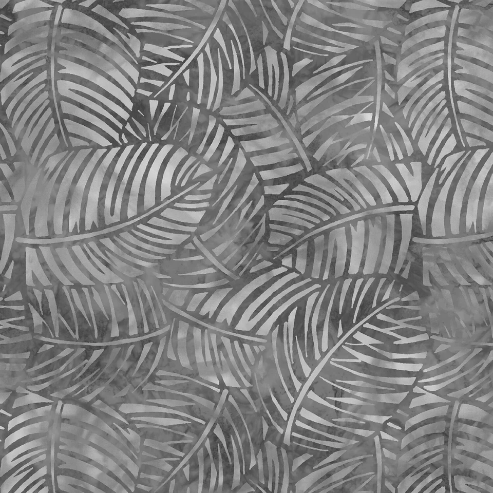 Wilmington Prints灰色棕榈叶108英寸宽被子背面织物100%纯棉BTY — 第 1/1 张图片