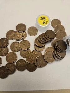 weizen pfennig lot 1929-D VOLLE ROLLE MIT 50 CENT DURCHSCHNITTLICHE QUALITÄT 1929D LINCOLN CENT #1 - Bild 1 von 5