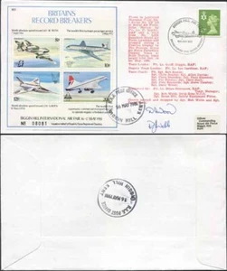 C86b Biggin Hill Int Air Tat Britains Rekordbrecher MS1 signiert von Webb und Wo - Bild 1 von 1