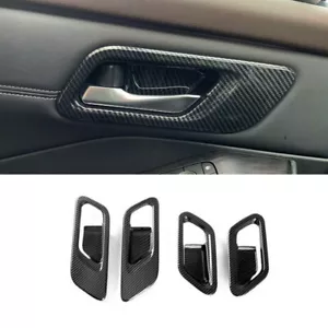 Carbon Fiber 4X Inner Door Handle Bowl Cover Trim For Nissan Rogue X-Trail 2021 - Imagen 1 de 9