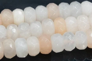 Pink Aventurine Beads Faceted Rondelle Gemstone Loose Beads 8x5MM 10x6MM - Picture 1 of 4