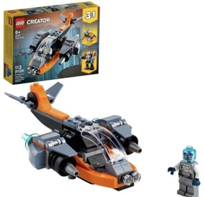LEGO 3in1 Cyber Drone 31111 Lego Creator Plane 113 Pcs Bricks Figure New Sealed - Picture 1 of 15