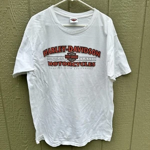 VTG Harley-Davidson Men's XL T-Shirt Charlotte North Carolina a few oil spots - Picture 1 of 10