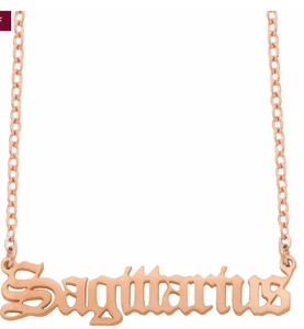 Schütze Sternzeichen Halskette - Rosegold Sternzeichen Anhänger Horoskop Kette Charm - Bild 1 von 1
